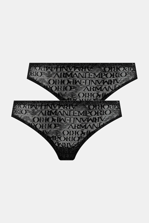 Brazílske nohavičky Emporio Armani Underwear 2-pak čierna farba, EW000402 AF10880