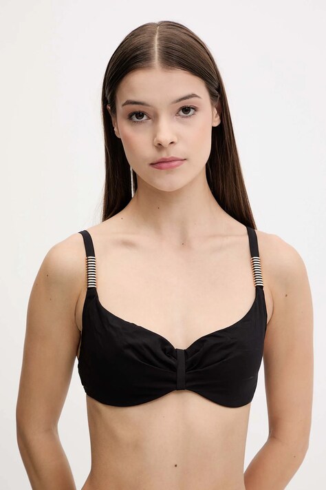 Chantelle sutien de baie ICON culoarea negru, cupă moale, C16VM0
