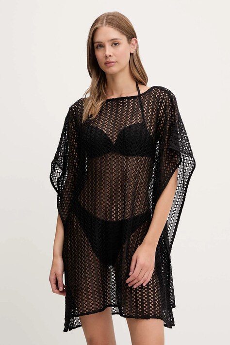 Plážový přehoz Sisley černá barva, 60FSW800R