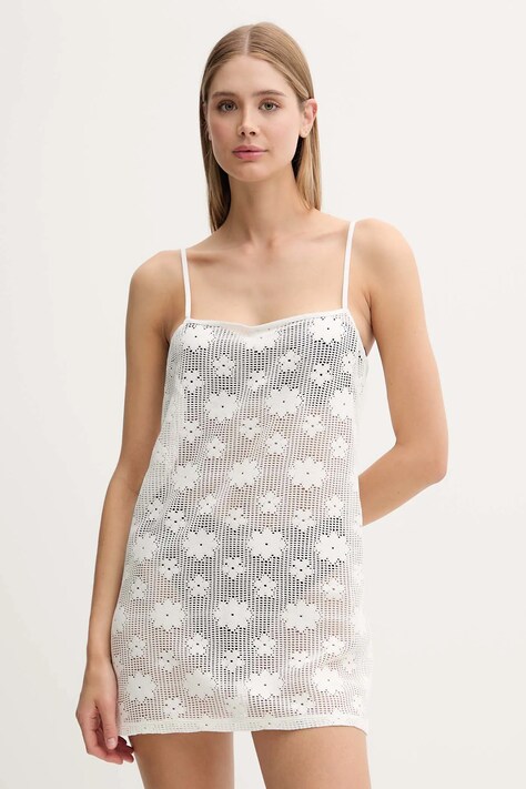 Hollister Co. sukienka plażowa kolor beżowy KI311-5163