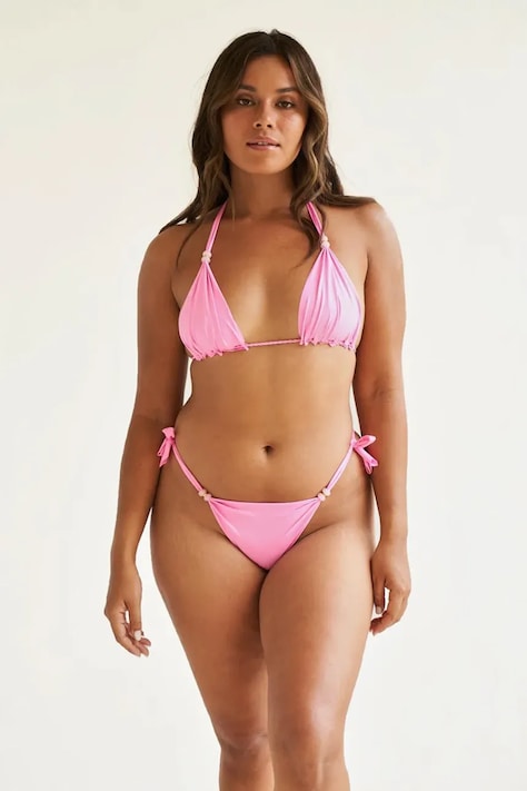 Dvoudílné plavky Praia Beachwear růžová barva, měkký košík, BB.BARBIE