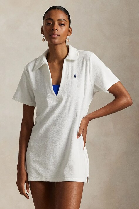 Polo Ralph Lauren rochie de plajă culoarea alb, 21554572