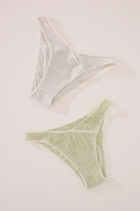 women'secret slip din bumbac 2-pack culoarea alb, 4639806