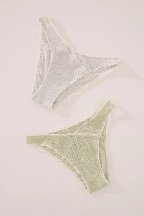 Bavlnené nohavičky women'secret 2-pak biela farba, 4639806