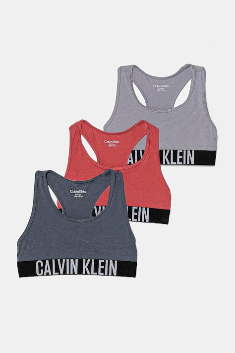 Calvin Klein Underwear sutien sport fete 3-pack culoarea roz, G80G800745