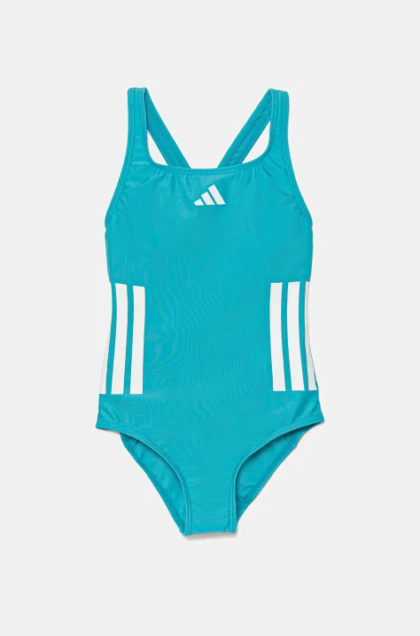 adidas Performance jednoczęściowy strój kąpielowy dziecięcy kolor turkusowy JN6587