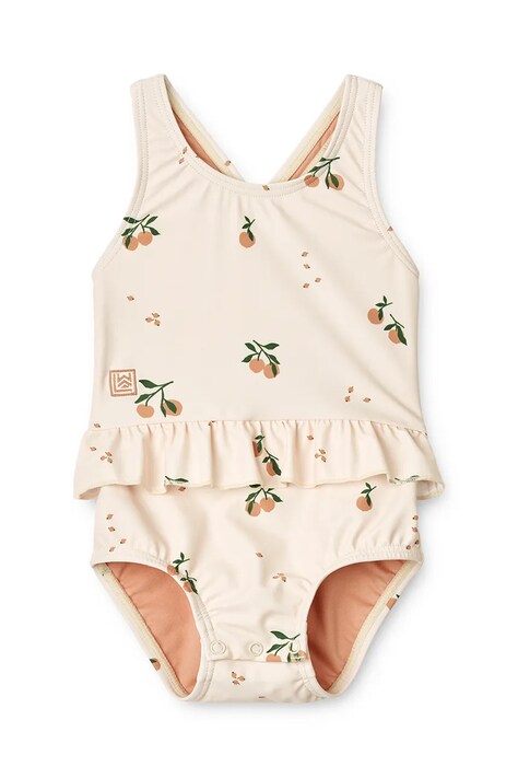 Ολόσωμο βρεφικό μαγιό Liewood Amina Baby Printed Swimsuit χρώμα: μπεζ, LW19981