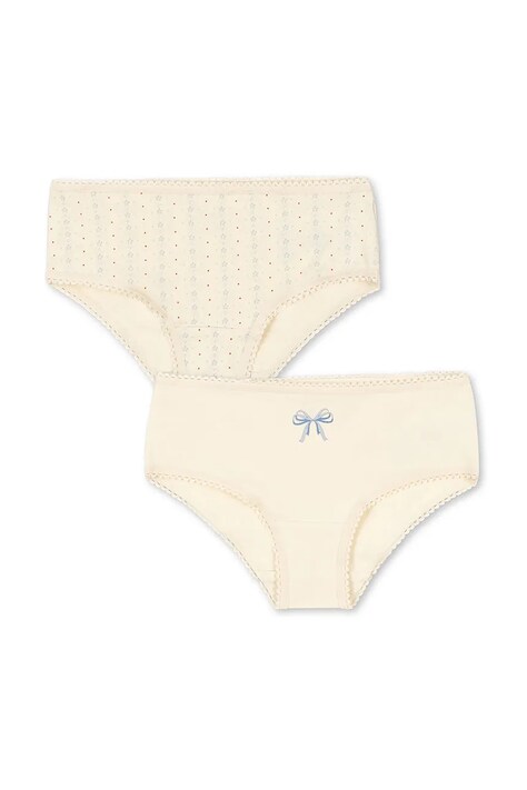 Детские трусы Konges Sløjd BASIC 2 PACK GIRL UNDERPANTS GOTS 2 шт цвет бежевый KS102257