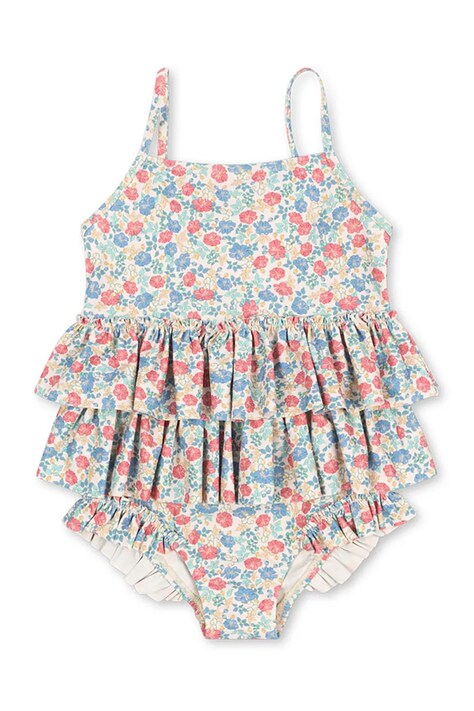 Konges Sløjd costum de baie dintr-o bucată pentru copii MANUCA FRILL SWIMSUIT GRS culoarea bej, KS102513