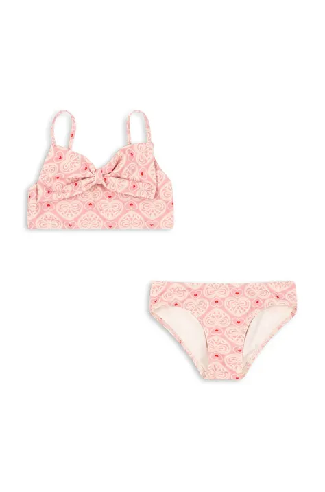 Konges Sløjd costum de baie pentru copii din două piese EDITH BIKINI GRS culoarea roz, KS102687