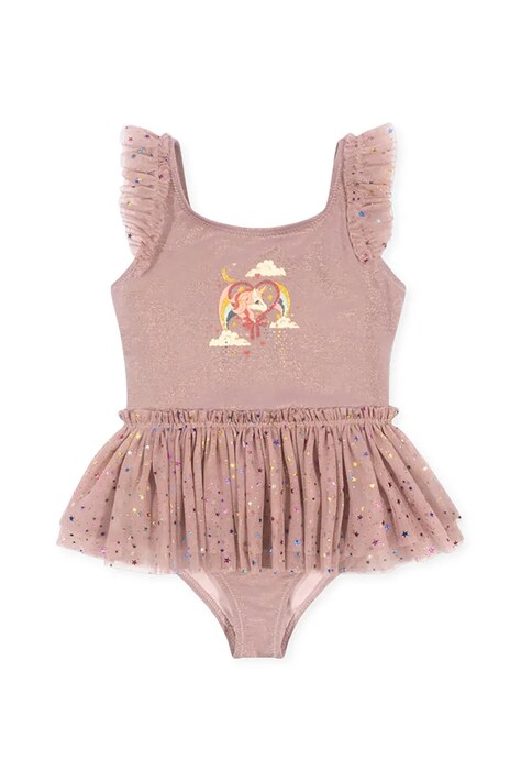 Ολόσωμο παιδικό μαγιό Konges Sløjd SPARKY SWIMSUIT χρώμα: ροζ, KS102853