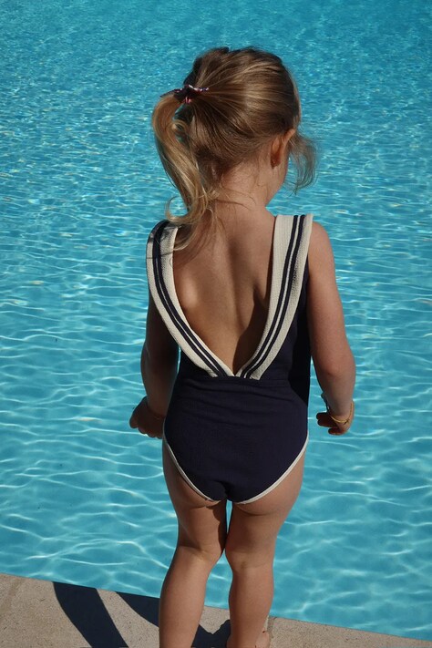 Ολόσωμο παιδικό μαγιό Konges Sløjd SAILOR SWIMSUIT χρώμα: ναυτικό μπλε, KS102632