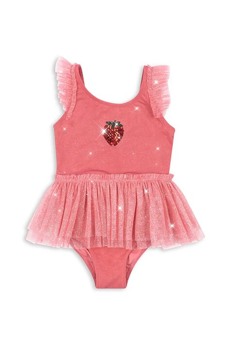 Jednodielne detské plavky Konges Sløjd AMANDINE SWIMSUIT ružová farba, KS102688