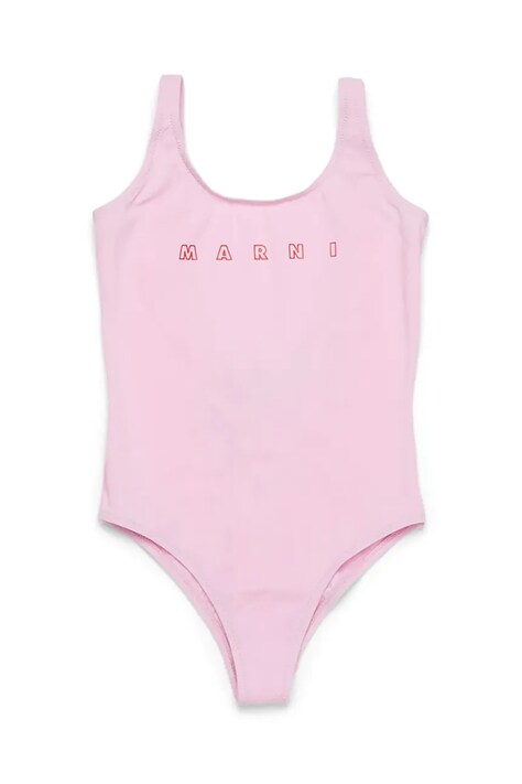 Marni costum de baie dintr-o bucată pentru copii MM20F SWIMSUIT culoarea roz, M01350