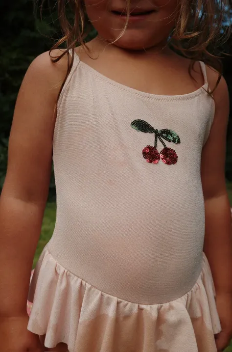 Konges Sløjd costum de baie dintr-o bucată pentru copii JADE SWIMSUIT culoarea bej, KS103043