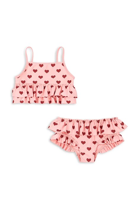 Детский раздельный купальник Konges Sløjd MANUCA FRILL BIKINI GRS цвет розовый KS103261