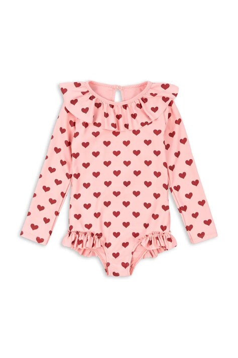 Konges Sløjd costum de baie dintr-o bucată pentru copii MANUCA LS SWIMSUIT GRS culoarea roz, KS103263