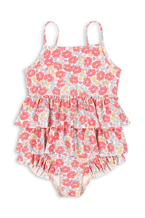 Ολόσωμο παιδικό μαγιό Konges Sløjd MANUCA FRILL SWIMSUIT GRS χρώμα: ροζ, KS103264