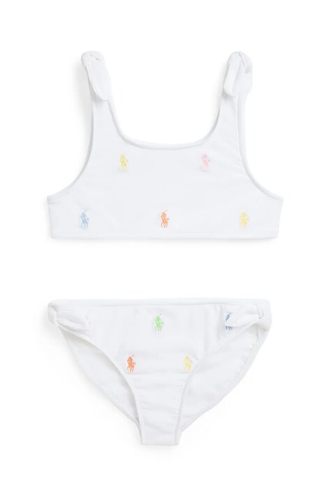 Polo Ralph Lauren costum de baie pentru copii din două piese culoarea alb, 313964790001