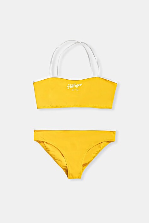 Dvoudílné dětské plavky Tommy Hilfiger žlutá barva, UG0UG00789