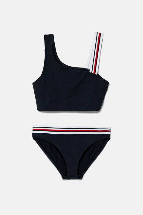 Tommy Hilfiger dwuczęściowy strój kąpielowy dziecięcy kolor granatowy UG0UG00805
