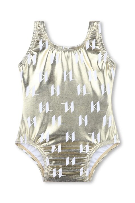 Karl Lagerfeld costum de baie dintr-o bucată pentru copii culoarea auriu, Z30516