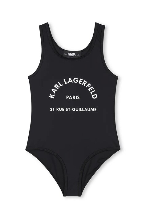 Karl Lagerfeld costum de baie dintr-o bucată pentru copii culoarea negru, Z30444