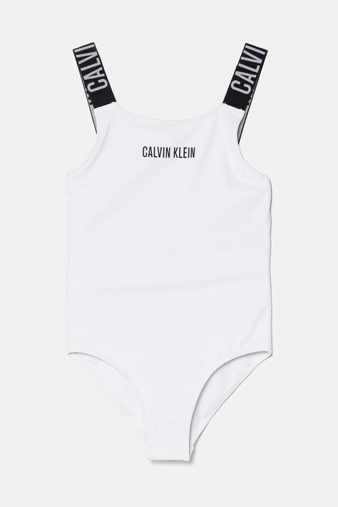 Calvin Klein Jeans costum de baie dintr-o bucată pentru copii culoarea alb, KY0KY00098