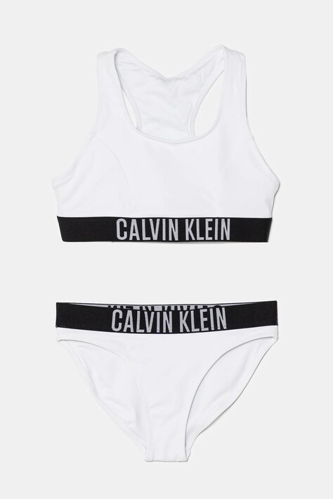 Calvin Klein Jeans costum de baie pentru copii din două piese culoarea alb, KY0KY00091