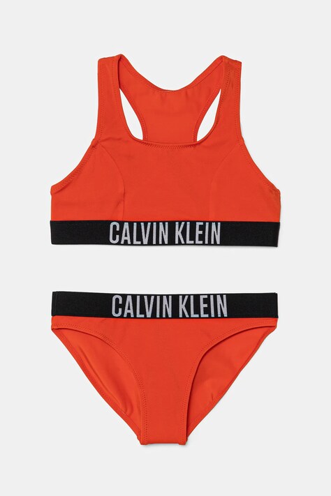 Calvin Klein Jeans costum de baie pentru copii din două piese culoarea rosu, KY0KY00091