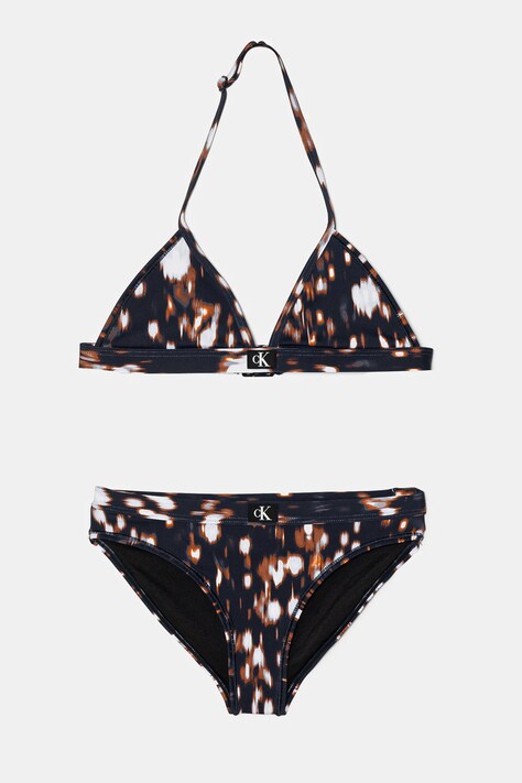 Calvin Klein Jeans costum de baie din două piese culoarea maro, KY0KY00092