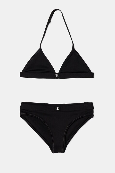 Calvin Klein Jeans costum de baie din două piese culoarea negru, KY0KY00092