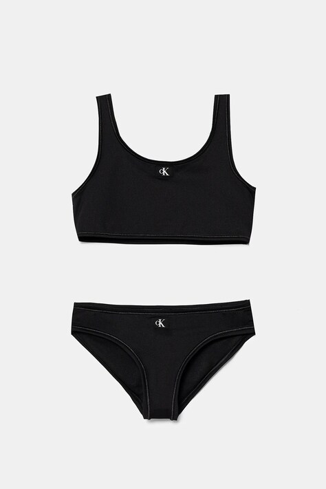 Dvoudílné plavky Calvin Klein Jeans černá barva, KY0KY00093