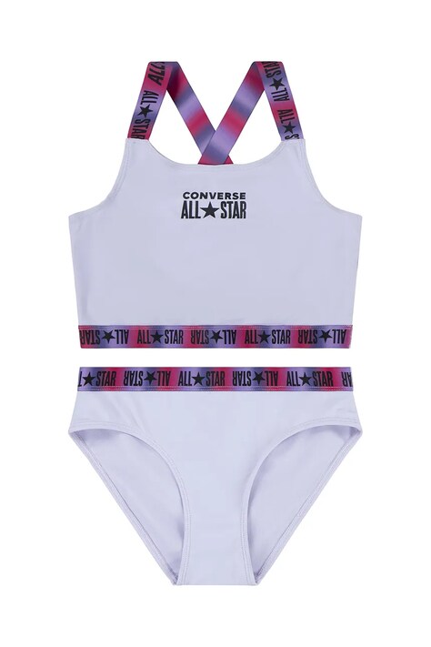 Converse costum de baie pentru copii din două piese culoarea violet, 4CD419