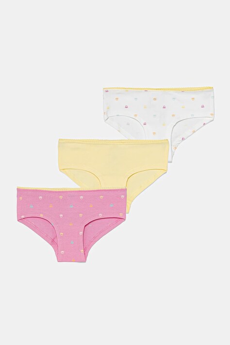 United Colors of Benetton chiloți copii 3-pack culoarea roz, 319X0S02G