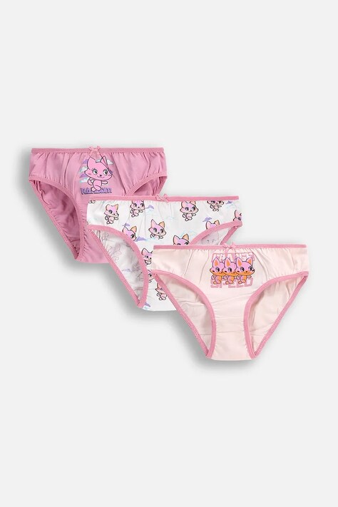 Dětské kalhotky Coccodrillo 3-pack růžová barva, PANTS