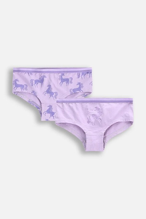 Detské nohavičky Coccodrillo 2-pak fialová farba, PANTS