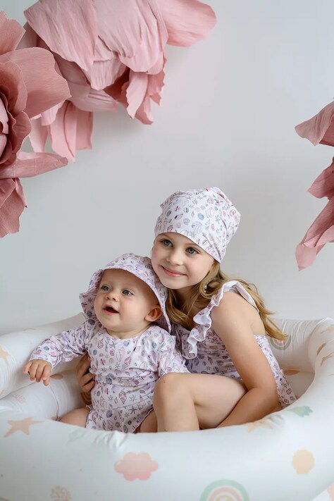 Jamiks costum de baie copii NELLI I culoarea roz, JLH091