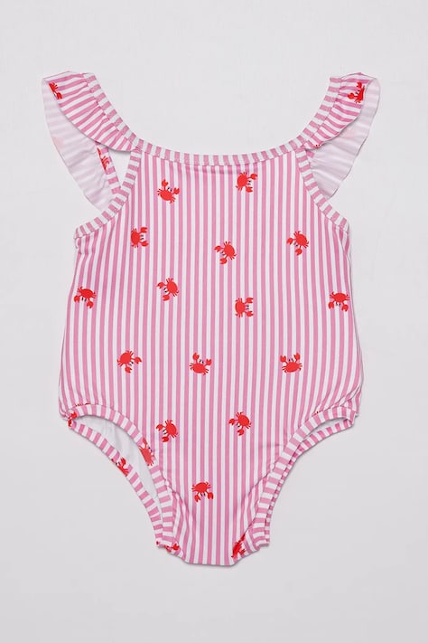 Jednodielne plavky pre bábätká United Colors of Benetton ružová farba, 3IGW0I00S
