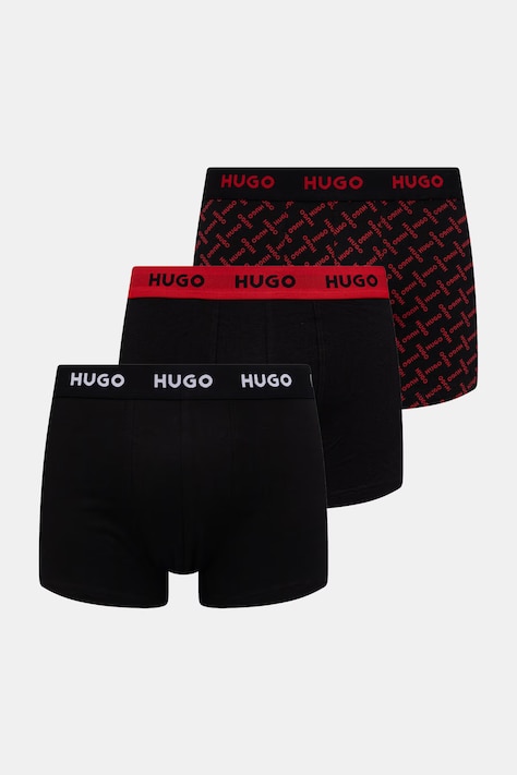 HUGO boxeralsó férfi pamut elasztánnal TRIPLET DESIGN 3-as csomag szürke 50532550