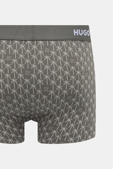 HUGO боксери чоловічі бавовняні з еластаном TRIPLET DESIGN 3 шт — SS25-BIM003, зелений — фото 6