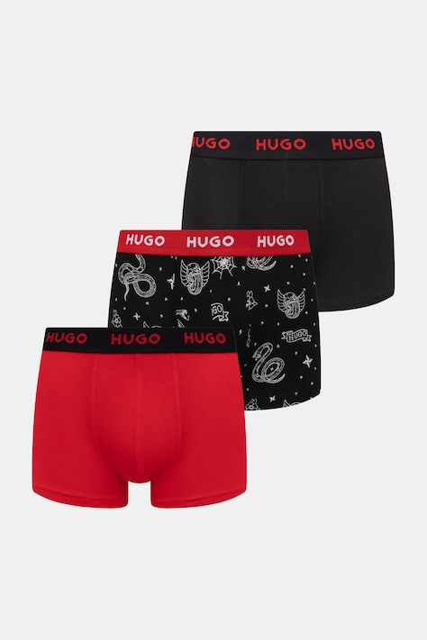 HUGO μποξεράκι Ανδρικό βαμβακερό με ελαστάν TRIPLET DESIGN 3-pack πολύχρωμο 50532550