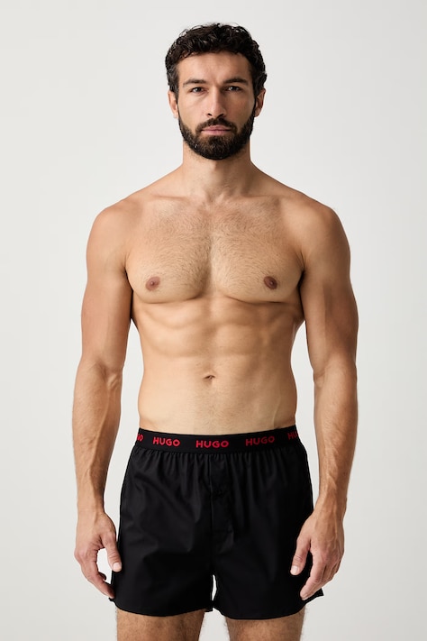 HUGO свободни боксерки мъжки от памук WOVEN BOXER TRIPLET 3 броя многоцветни 50532565