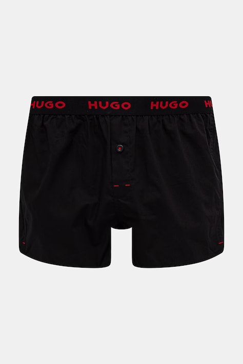 HUGO вільні боксери чоловічі бавовняні WOVEN BOXER TRIPLET 3 шт — SS25-BIM00I, чорний — фото 2