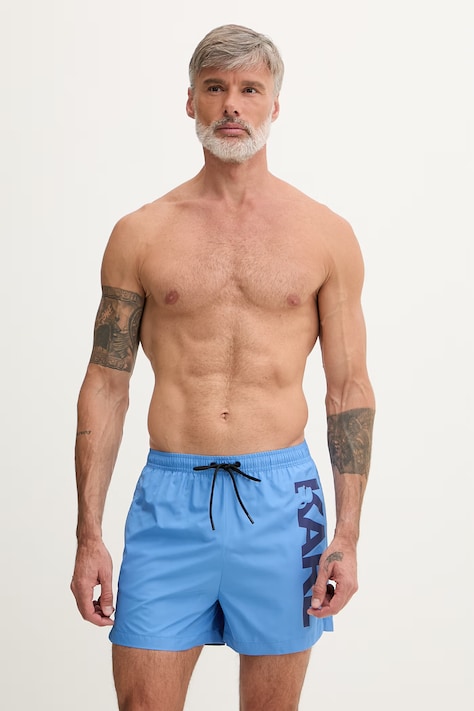 Karl Lagerfeld Pantaloni scurți de baie bărbați albaștri A1M46013