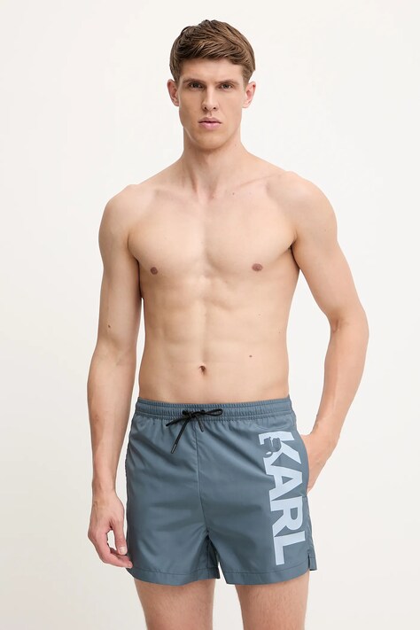 Karl Lagerfeld pantaloni scurți de baie culoarea turcoaz, A1M46013