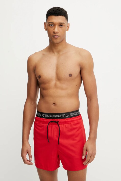 Karl Lagerfeld pantaloni scurți de baie culoarea verde, A1M46058