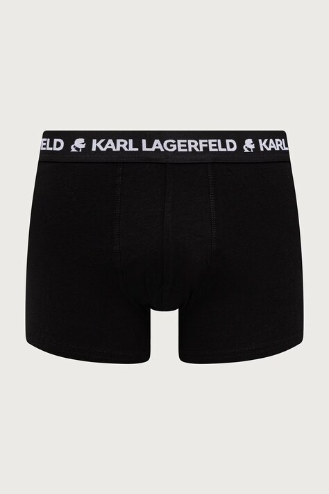 Karl Lagerfeld Boksarice moške bombažne z elastanom paket 3 kosov črne A1M47021