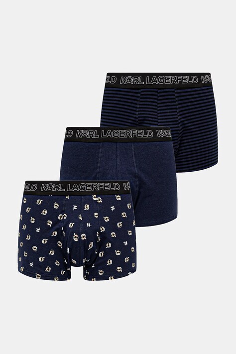 Karl Lagerfeld boxeri 3-pack barbati, culoarea albastru marin, A1M47042