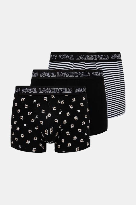 Boxerky Karl Lagerfeld 3-pack pánské, černá barva, A1M47042